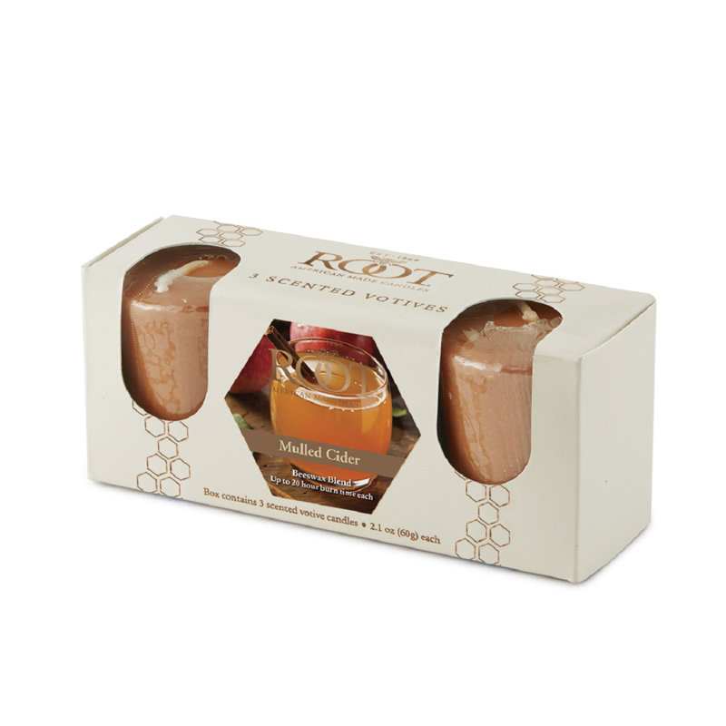 Bougie votive parfumée au cidre chaud
