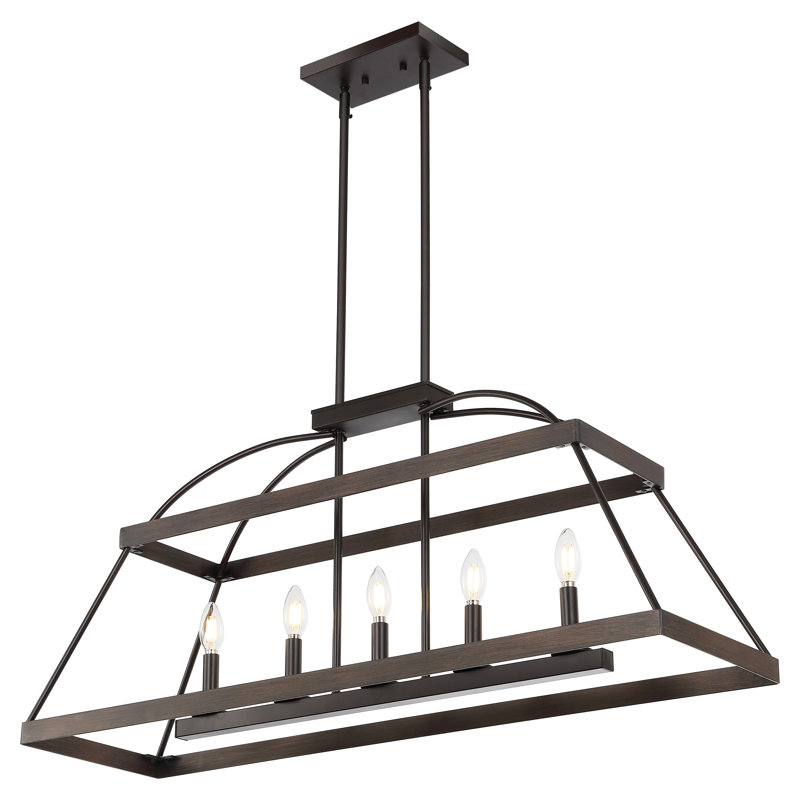 Lustre linéaire moderne à 5 lumières à intensité variable