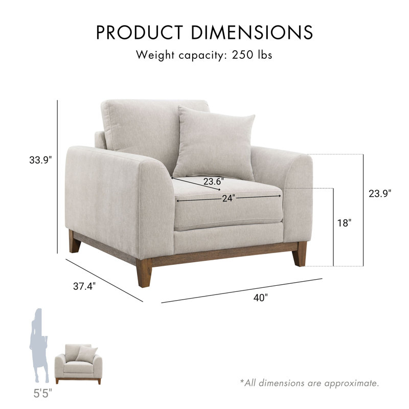 Cherelle Chenille Accent Chair, White