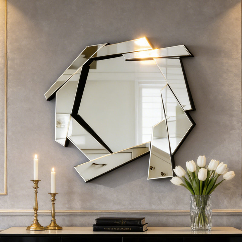 Dantas 71.5x80CM Wall Mirror Asymmetrical Accent Mirror