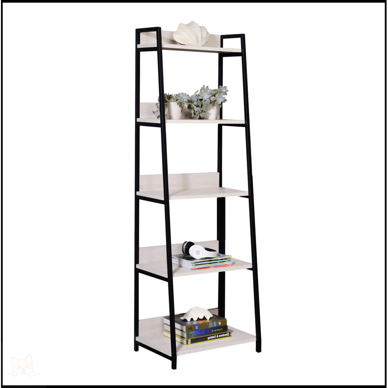 Bibliothèque à 5 niveaux Kaula, (5 tablettes) H 67,5 po x l 24,5 po x P 16,5 po
