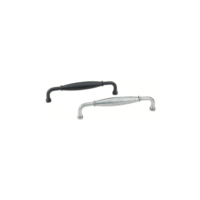 Armoire Emtek, Acier plat noir, 4"