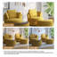 Upholstered Swivel Lounge Armchair With Storage Ottoman(Set of 2)-490713745