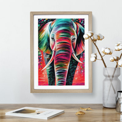 Colourful Elephant No.1 - Single Picture Frame Painting