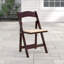 Wood Folding Chair with Vinyl Padded Seat