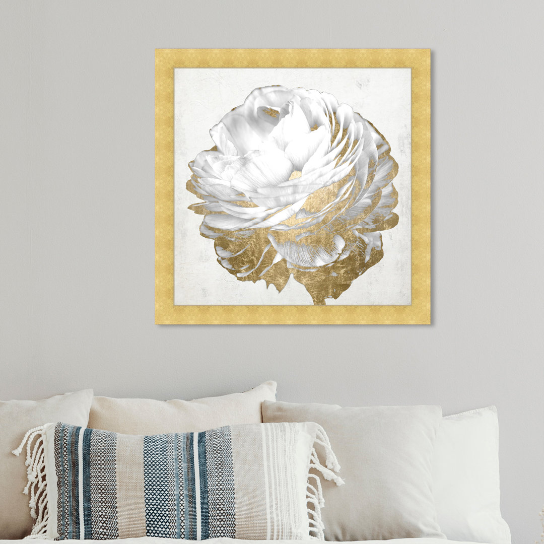 Gold And Light Floral " Gold And Light Floral White " by Oliver Gal Oliver Gal Prints
