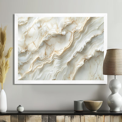 Soft Neutral Marble Oasis V - Abstract Marble Large Wall Art