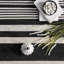 Tapis rayé noir tissé à la main Ruhab-96903020