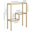 Console rectangulaire moderne en laiton pour le vestibule, le salon ou le couloir