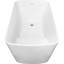 Baignoire de trempage autoportante en acrylique de 49 po, baignoire de trempage japonaise de forme carrée, conception encastrée avec trop-plein et drain chromés, blanc brillant