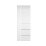 Metropolitan Panelled White Primed Composite Mdf Barn Door Slab