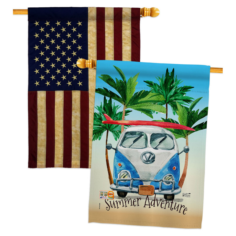 Drapeau de maison à 2 côtés en polyester / mélange de polyester 40 x 28 po