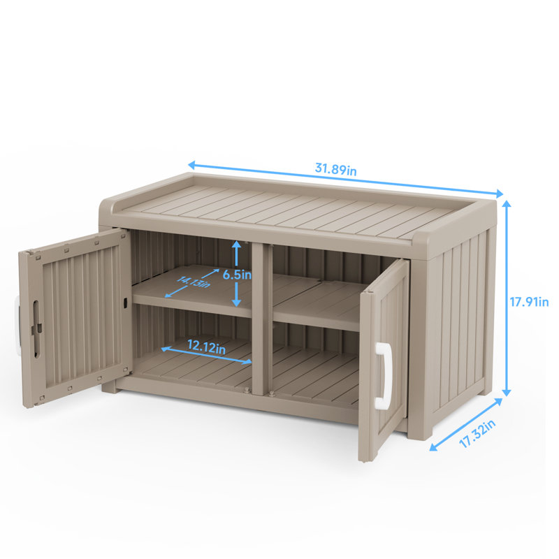 Armoire à chaussures multifonctionnelle pour le vestibule, Brun