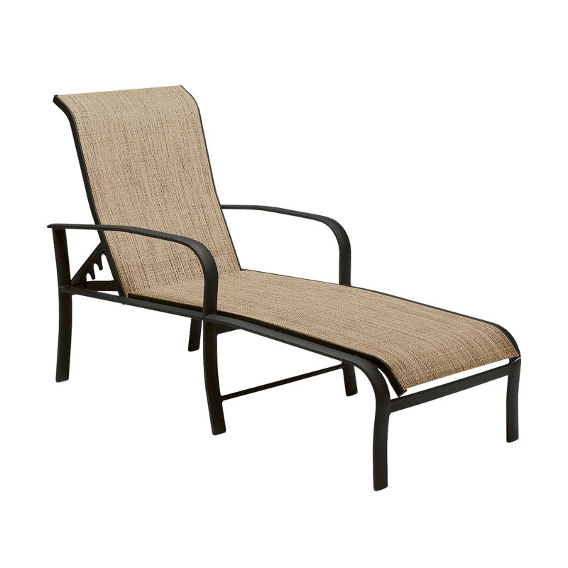 Chaise longue réglable Sling, Martinique, Noir texturé