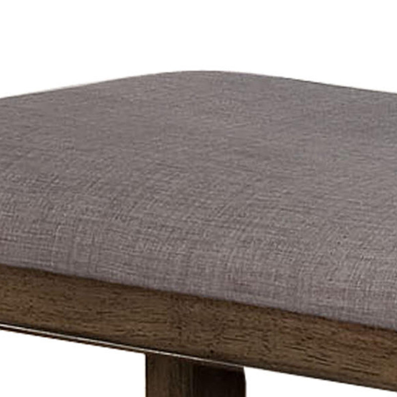 Octa Upholstered Bench, Brown