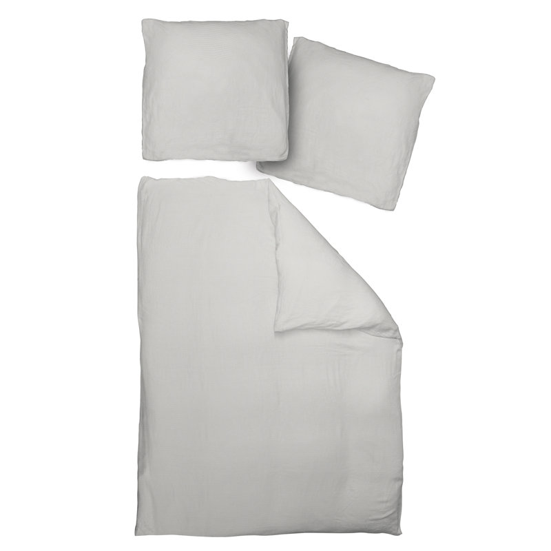 Yvette Solid Colour Duvet Cover Set with Pillowcases, Single - 1 Pillowcase (80 x 80 cm), Beige