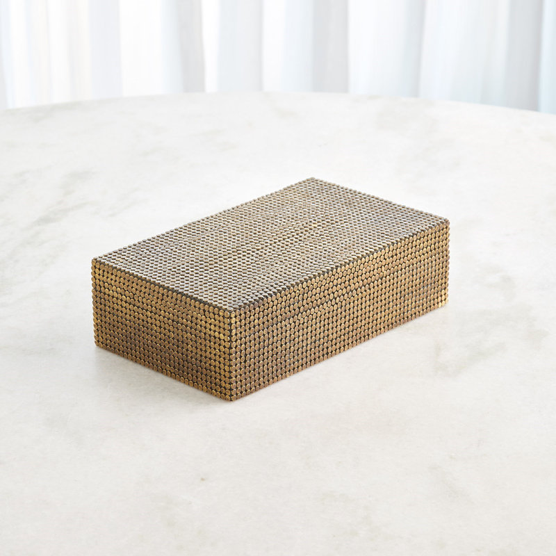 Handmade Decorative Box, 3.5" H x 12.25" W x 7.25" D