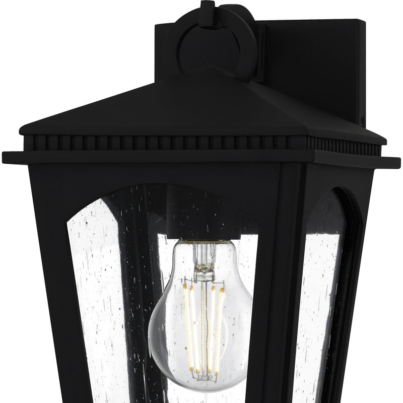 Huck 1-Light Earth Black Outdoor Wall Lantern, 10.5" H x 6.25" W x 7" D