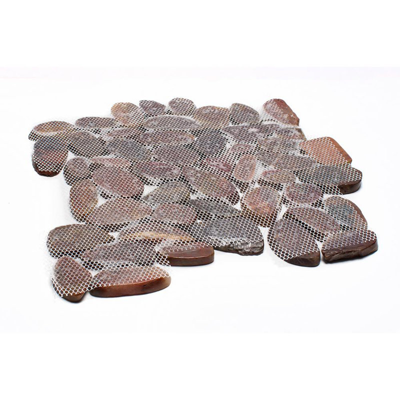 Rainforest Random Sized Natural Stone Pebbles Mosaic Wall & Floor Tile
