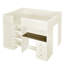 Lit mezzanine en bois avec garde-robe intégré-2124814224