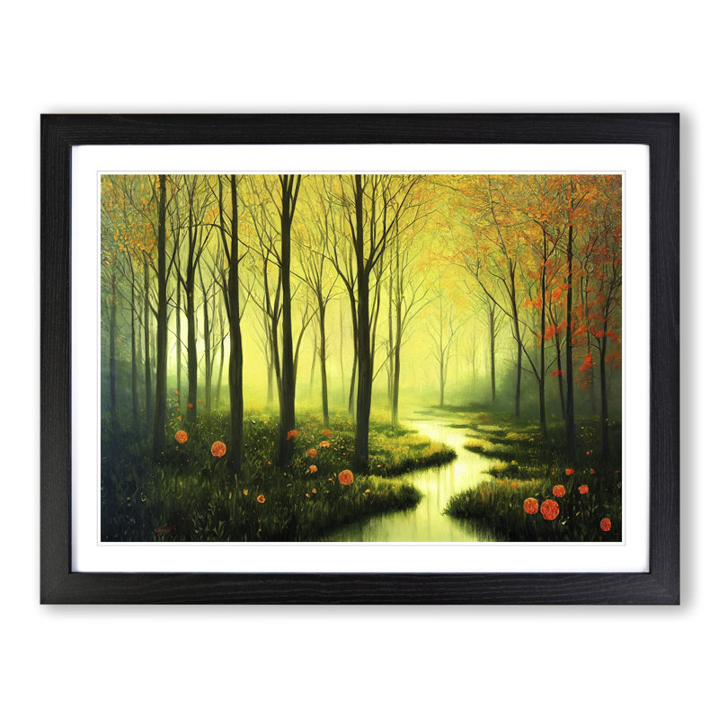 Spring Forest Flowers Vol.4 - Framed Print, Black Framed, 25cm H x 34cm W x 2cm D