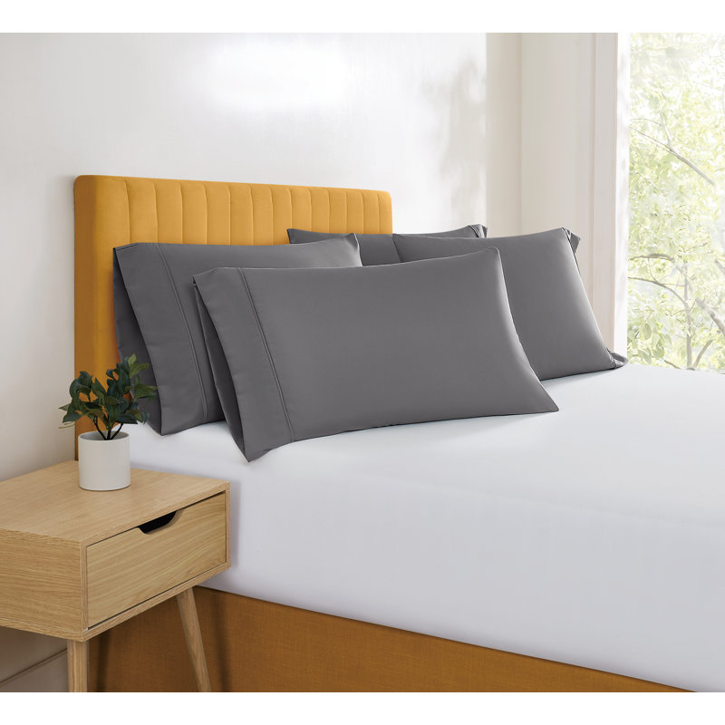 Simmons Essential Microfiber Brushed Sheet Set, Grey, King