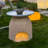 Solar Powered Integrated Led Floor Lamp End Table With Storage
