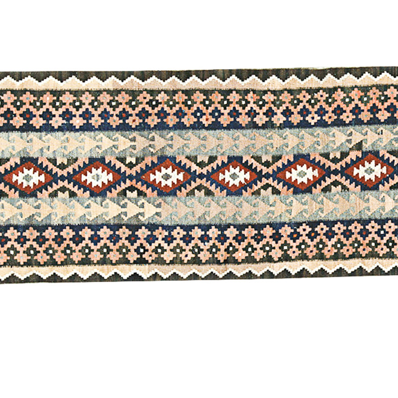 Hand Knotted Wool Area Rug in Multi