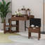 Commode élégante avec pieds en métal et armoire de rangement à miroir avec 6 tiroirs-15558136