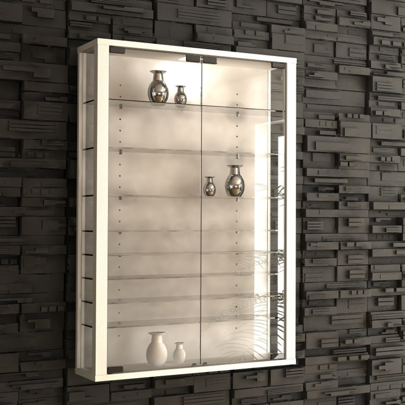 Berry Hill Display Cabinet with Lighting, White