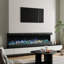 Ivy Bronx 180 cm W Black Recessed Wall Mounted Electric Fireplace with 5120 BTU