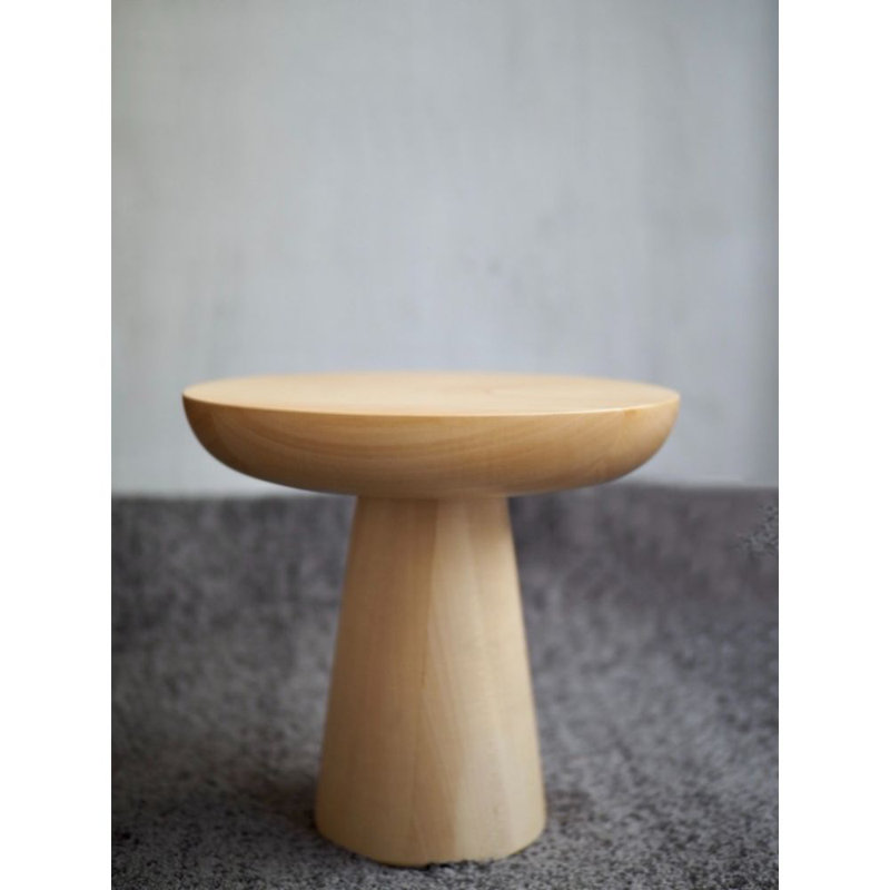 Kayson Solid Wood Pedestal End Table, Wood
