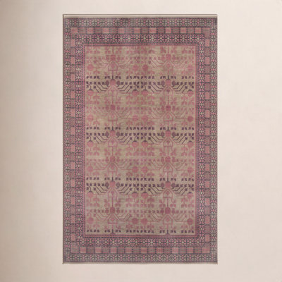 Leonardo Pink Brown Hand-Knotted Wool Oriental Rug