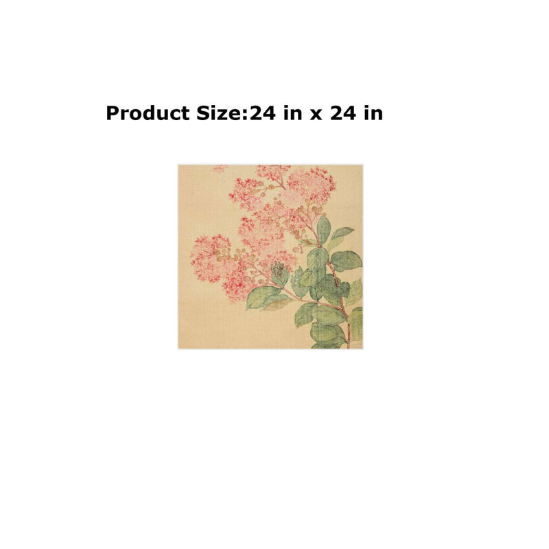 Art floral rose sur toile rose rétro, fleur de luxe asiatique, décoration moderne de qualité supérieure, 24 x 24 po