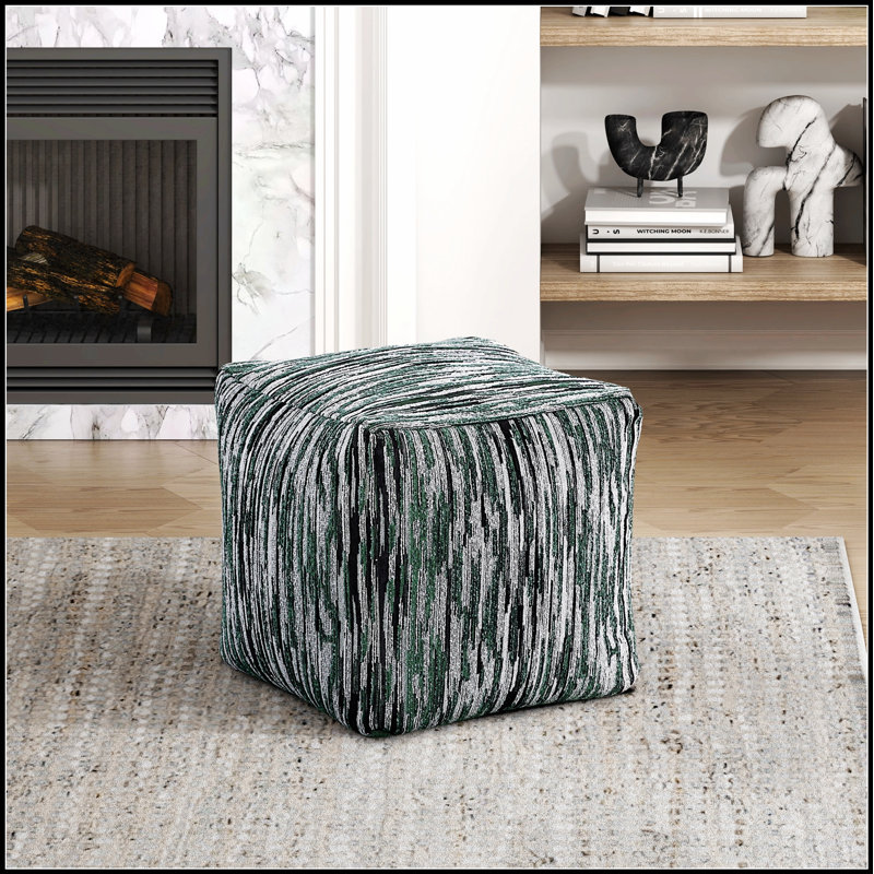 Repose-pieds pouf en tissu multicolore moderne pour siège et décoration polyvalents