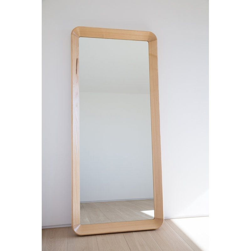 Simple Mirror, Beige Wood