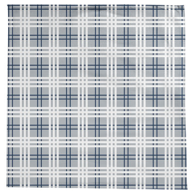 Plaid Cotton Blend Square Tablecloth