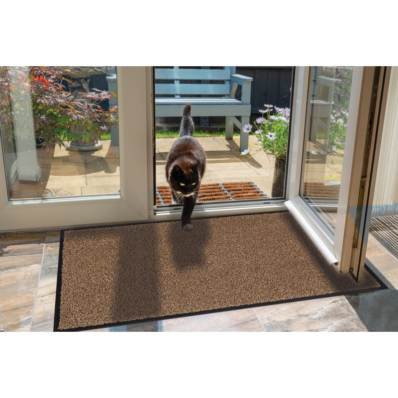Wimer Non-Slip Indoor Doormat, 90cm L x 60cm W, Beige