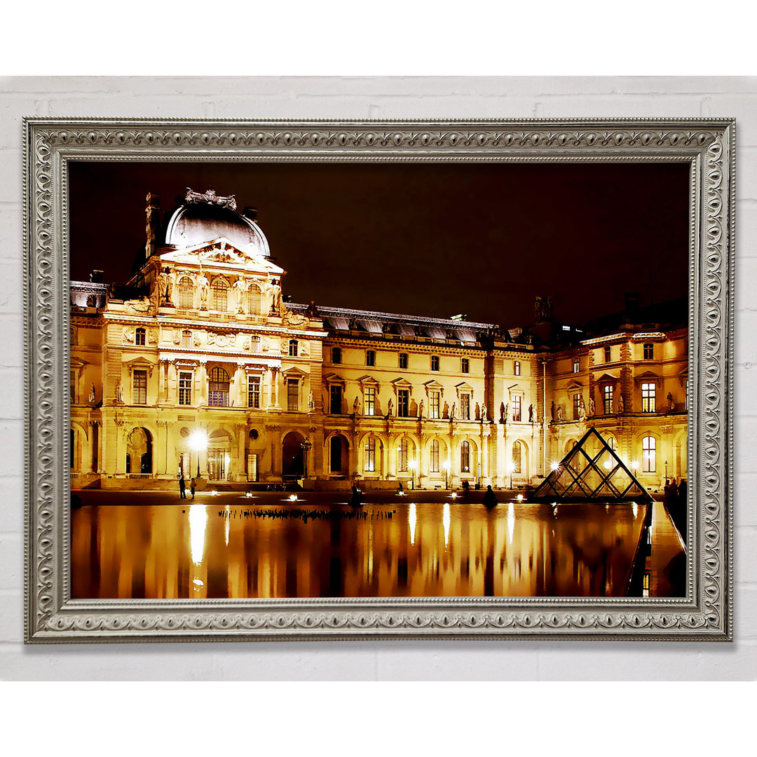 Paris Der Louvre Lichter bei Nacht - Einzelne Bilderrahmen Kunstdrucke