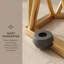 Tabouret décoratif en fer forgé avec bordure blanche et dorée