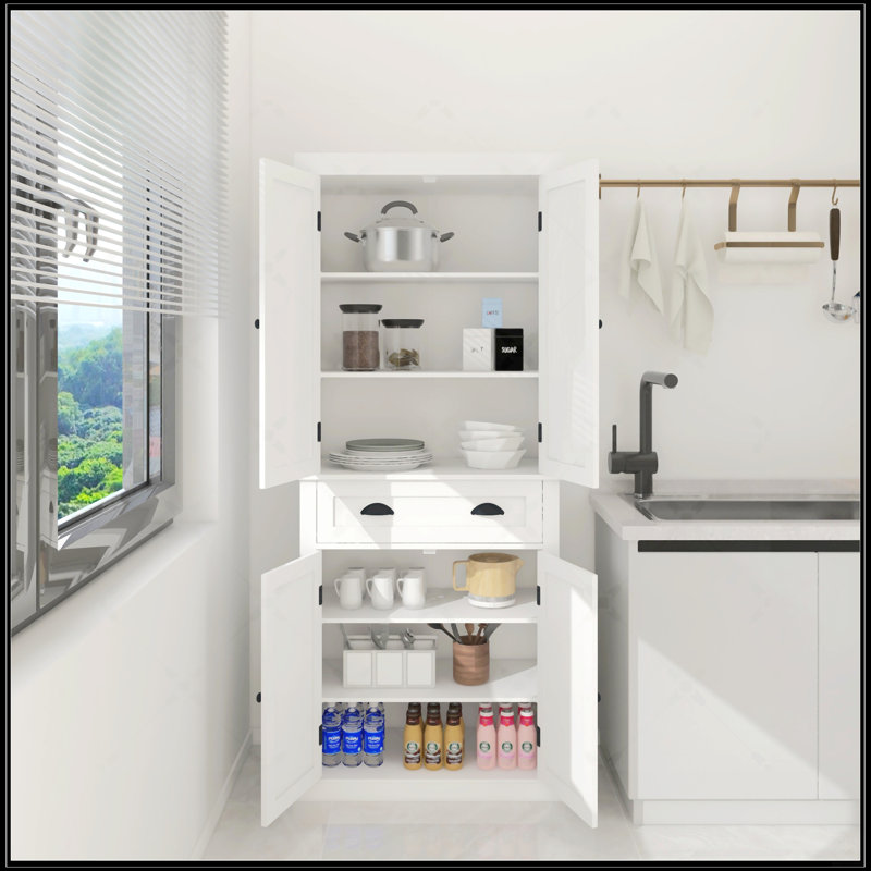 71" Kitchen Pantry Storage Cabinet