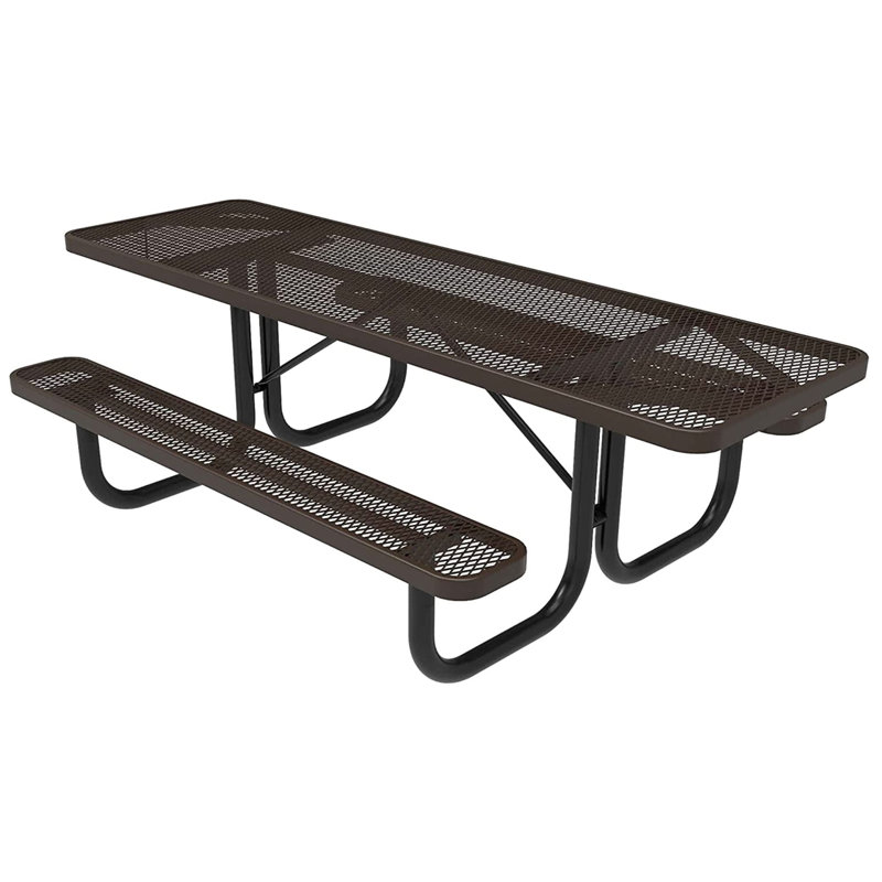 Table de pique-nique en plastique Dimatteo, Brun