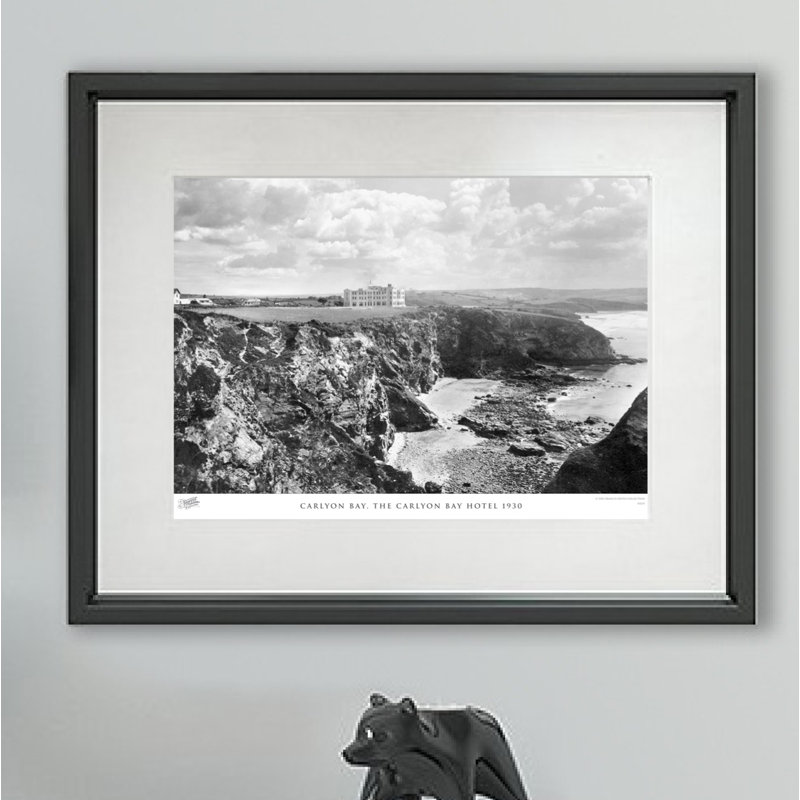 Carlyon Bay, The Carlyon Bay Hotel 1930 - Single Picture Frame Print on Wood, 45cm H x 60cm W x 2.3cm D