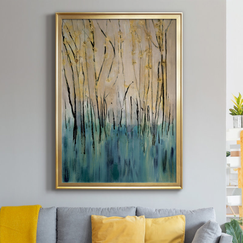Mountain Air - Peinture sur toile encadrée, H 22,5 po x l 30,5 po x P 1,5 po, Cadre doré