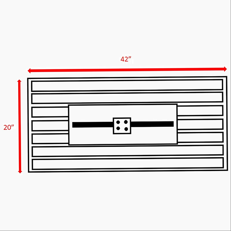 Table de foyer d'extérieur en acier avec couvercle H 25 po x l 42 po