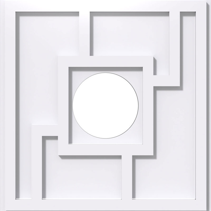Médaillon de plafond contemporain en PVC de qualité architecturale Knox, H 1 po x l 10 po x p 10 po