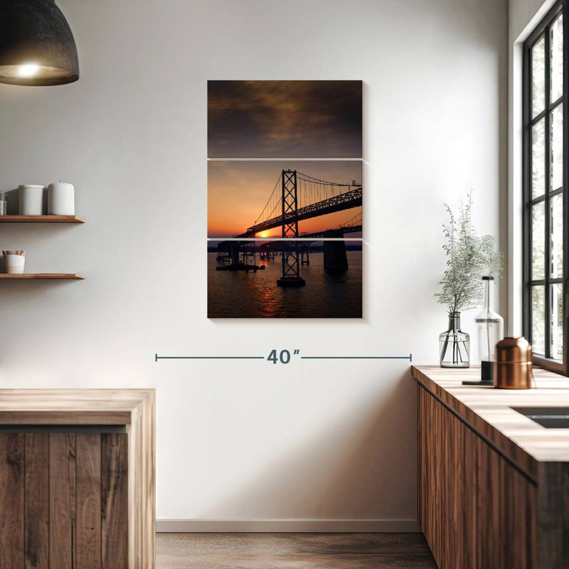 Lilie Chesapeake Bay Bridge Dusk, 38" H x 24" W