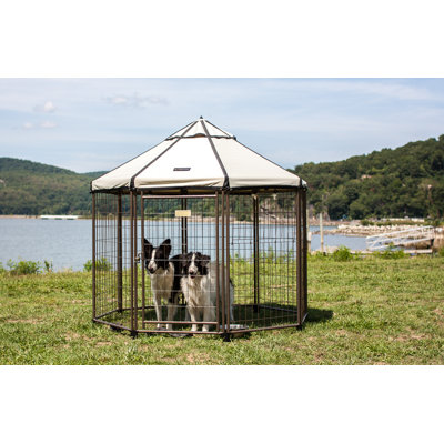 Pet Gazebo Modular Dog Kennel & Playpen with Canopy – Indoor, Outdoor & Portable Pet Enclosure, 5FT