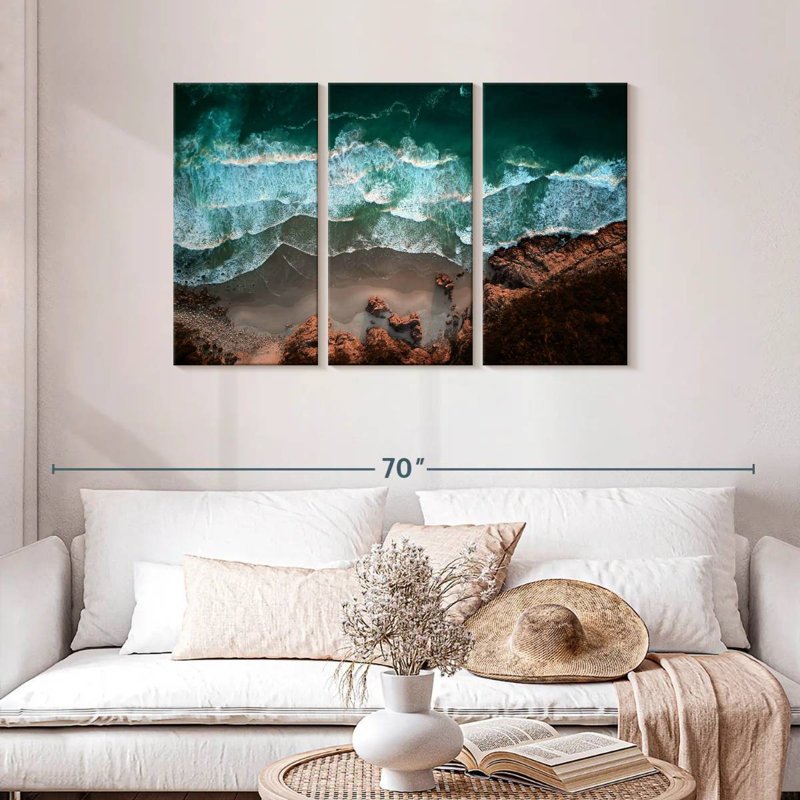 Gillard Coastal Ocean Waves, H 24 po x l 38 po