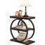 Ensemble de 2 tables de bout, table d'appoint industrielle étroite avec 3 tablettes de rangement, table de chevet en bois pour le salon et la chambre à coucher